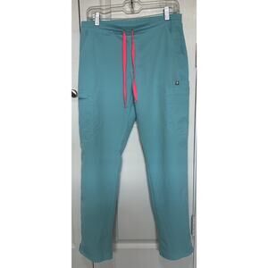 FIGS Yola Skinny Scrub Pants Neon Blue Women's Style TW2000R Size Small
